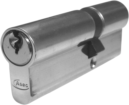 Asec 5 Pin - Euro Double Cylinder 35 - 55 (90mm Nickel Plated) | AL-AS1162KA by Asec