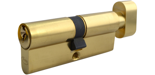 Asec 5 Pin - Euro Thumbturn Cylinder 40 - 40 (80mm Polished Brass) | AL-AS1198KA by Asec