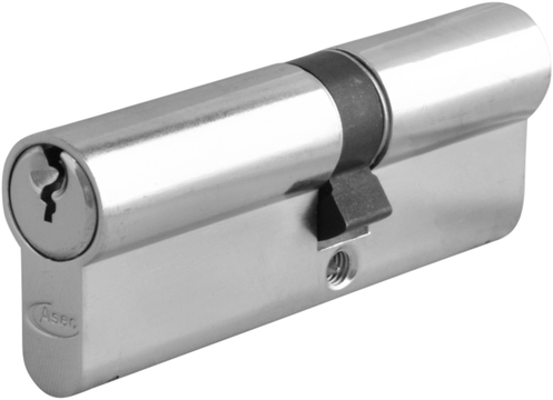 Asec 6 Pin - Euro Double Cylinder 35 - 45 (80mm Nickel Plated) | AL-AS1412KA by Asec