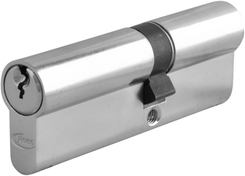 Asec 6 Pin - Euro Double Cylinder 35 - 50 (85mm Nickel Plated) | AL-AS1434KA by Asec
