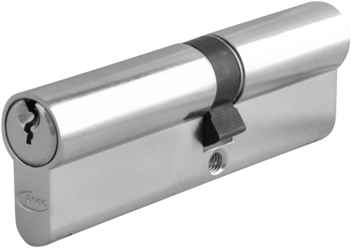 Asec 6 Pin - Euro Double Cylinder 45 - 55 (100mm Nickel Plated) | AL-AS1437KA by Asec