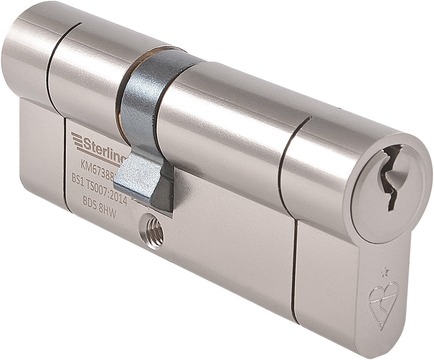 Sterling 1 Star - Euro Double Cylinder 50 - 45 (95mm Satin Nickel) | EPN4550-BS1 by Sterling