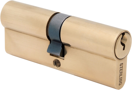 Sterling 5 Pin - Euro Double Cylinder 50 - 40 (90mm Polished Brass) | EPB4050 by Sterling
