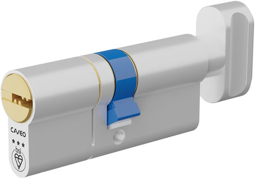 CAVEO 3 Star - Euro Thumbturn Cylinder 45 - 55 (100mm Nickel Plated) | CV50041KA by CAVEO
