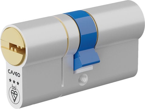 CAVEO 3 Star - Euro Double Cylinder 60 - 40 (100mm Nickel Plated) | CV50332KA by CAVEO