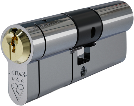 Avocet ABS ATK+ 3 Star - Euro Double Cylinder 40 - 40 (80mm Polished Chrome) | DC6RV4040PC by Avocet
