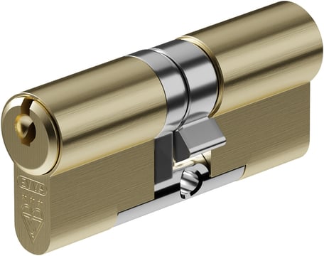EVVA ICS 3 Star - Euro Double Cylinder 41 - 36 (77mm Satin Brass) | L28086M-SB-KA by EVVA