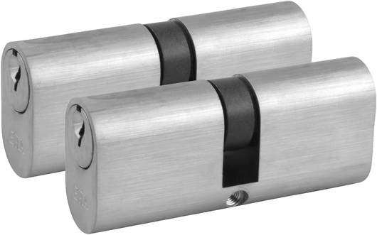 ERA 5 Pin - Oval Double Cylinder 30 - 30 (60mm Satin Chrome) | AL-L14085KA by ERA