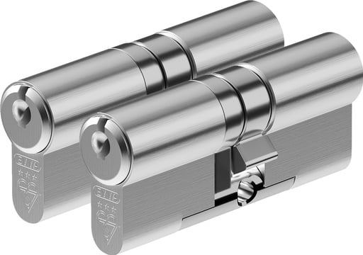 EVVA ICS 3 Star - Euro Double Cylinder 36 - 36 (72mm Nickel Plated) | L34400M-NP-KA by EVVA