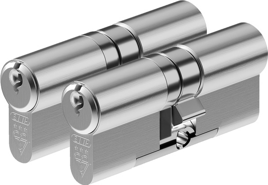EVVA EPS 3 Star - Euro Double Cylinder 41 - 31 (72mm Nickel Plated) | L26371M-NP-KA by EVVA