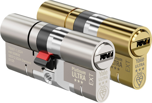 Yale Platinum Ultra 3 Star - Euro Double Cylinder 35 - 30 (65mm Nickel Plated) | YPU3-3035NKA by Yale