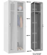 Thumbnail of Phoenix 1 Door Add-on Column - Clear 300D